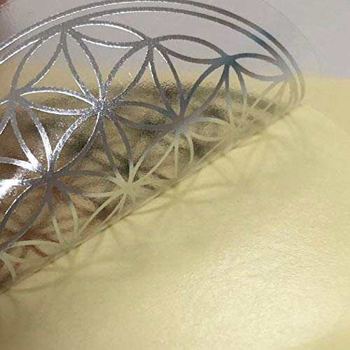 Fiore della vita adesivi colore oro 6 cm 10 pezzi