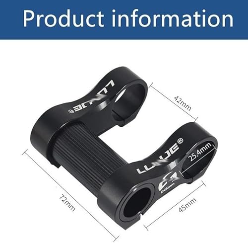Zechao Bicycle Stem Extender,Adjustable Ultra-Light Hollow Alloy Folding Bike Double Stem Bicycle Handlebar Extension Bmx Stem Riser Bike Stem (Color : Red, Size : 25.4Mm) #TOP5