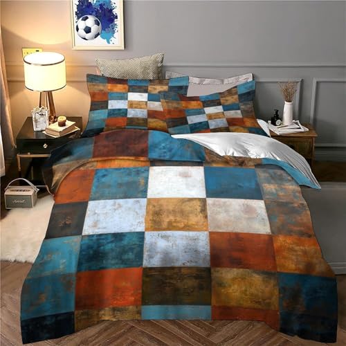 Housse de couette tracteurs bleus 3D pour la chambre des couples