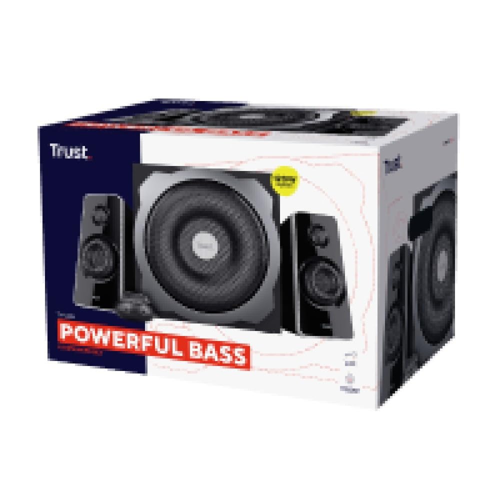 Trust Tytan Set Altoparlanti 2.1 Con Subwoofer, Risparmio Energia, Standard, Nero | Risparmio Energia