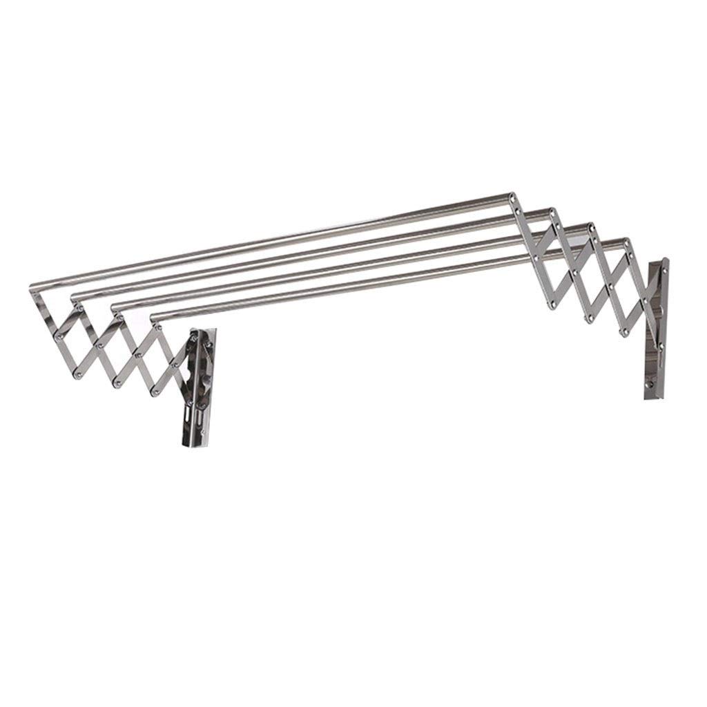 JIAJU Airer- Wall Mounted Extendible Dryer Rack，Folding Garment Rack Dryer Clothes 4 Hanging Rail for Indoor Bathroom, Balcony and Outdoor (Size : 70cm)