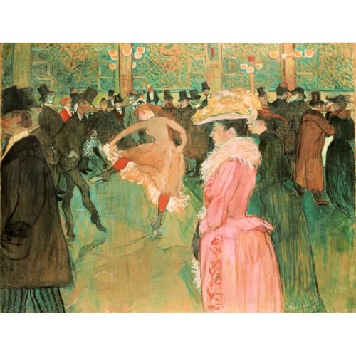 Impression sur toile Toulouse-Lautrec Au Moulin Rouge grand format