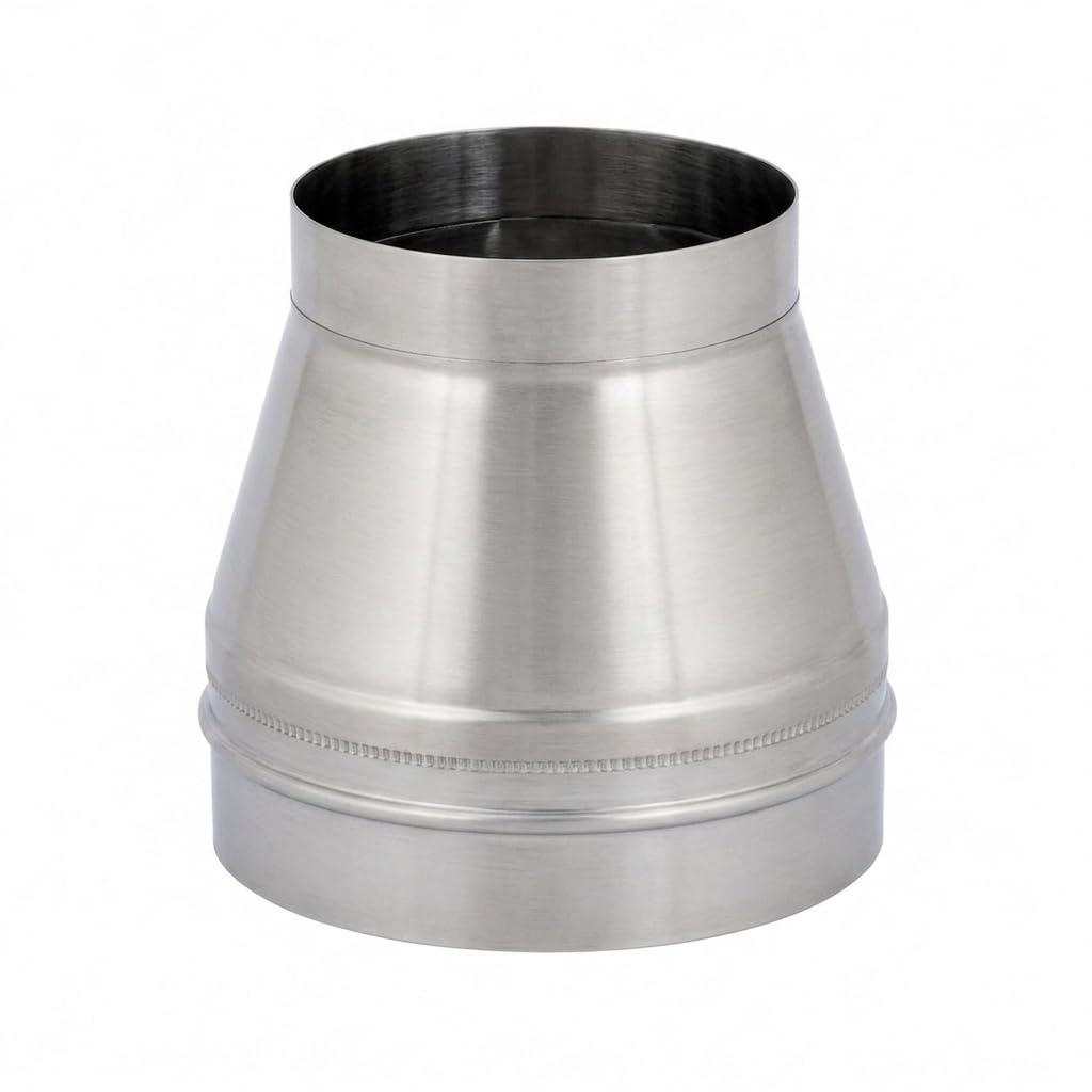 MAKA Comignolo Conico, Terminale in Acciaio Inox per Canna Fumaria Camino Stufa a Legna Pellet e Gas, Cappello Antipioggia Aspirafumo Conico(Ø 220 mm)