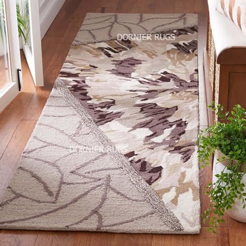 Image of 5x8 Ft Wool Floor Rug - Premium Handcrafted Woolen Tufted Carpet for Home & Office Use