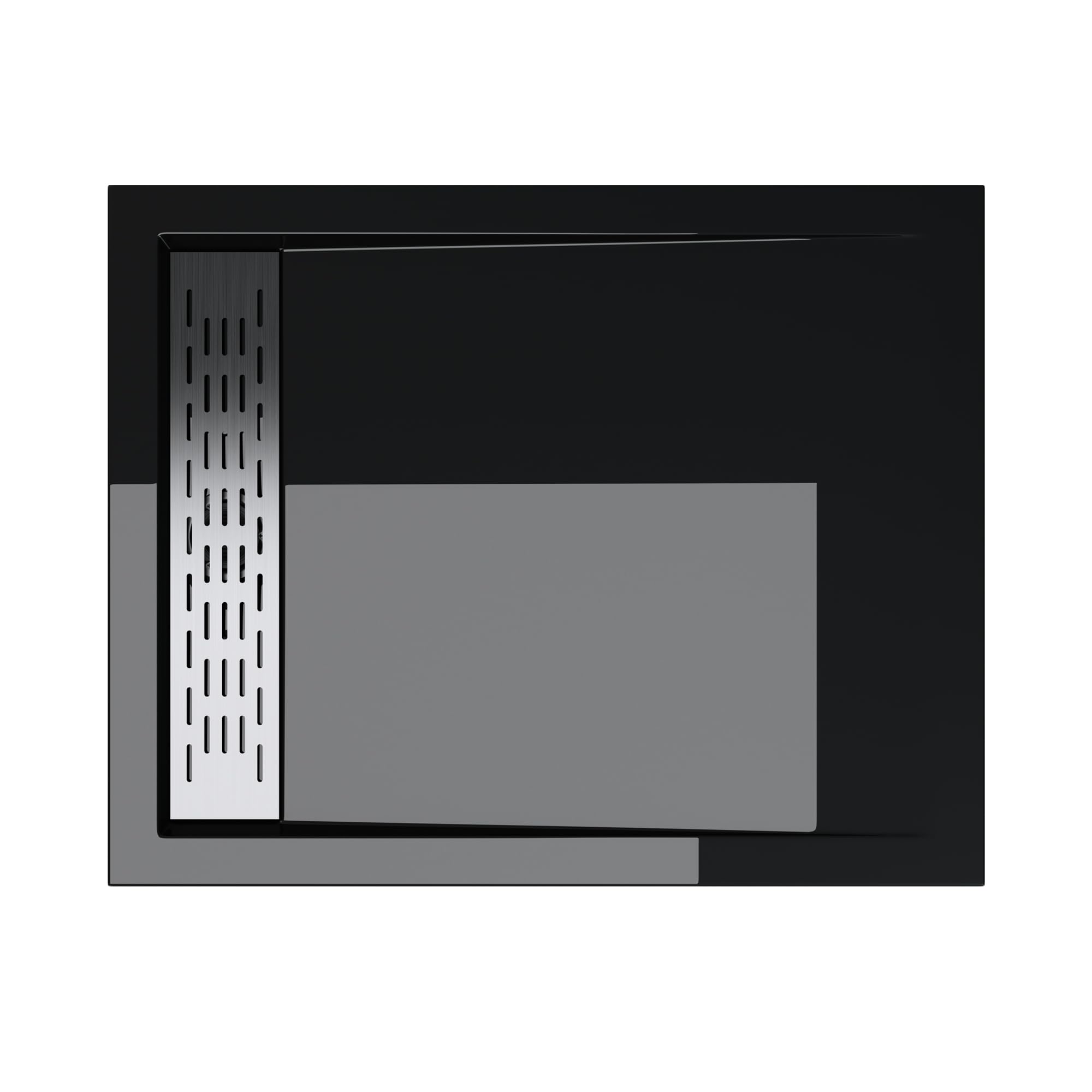 doporro Receveur de Douche Rectangulaire Extra Plat 80x120x5cm Bac à Douche | Acrylique, Noir, Xetro04