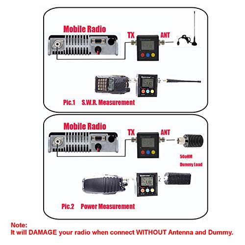 Mcbazel Surecom SW-102S SO239 Anschluss Digitales VHF UHF 125-525Mhz Leistungs- & SWR-Messgerät