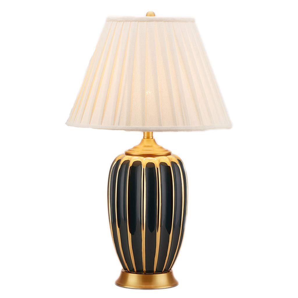 Lampa stołowa Lampa stołowa LED Postmodernistyczna amerykańska ceramiczna lampa stołowa Sypialnia Dekoracyjna lampka nocna Salon Wyjmowane oprawy Lampa do czytania (kolor: czarny) Interesting
