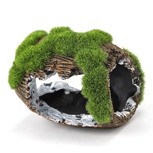 Broken Barrel Fish Tank Decor, Fish Tank Accessories Decorations Resin Betta Fish Hideout Cave for Fish Tank Ornaments for Small Animal Play Rest Hide Breed