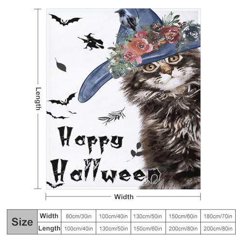 Couverture lit Halloween chat noir pour des nuits douillettes en famille - 3