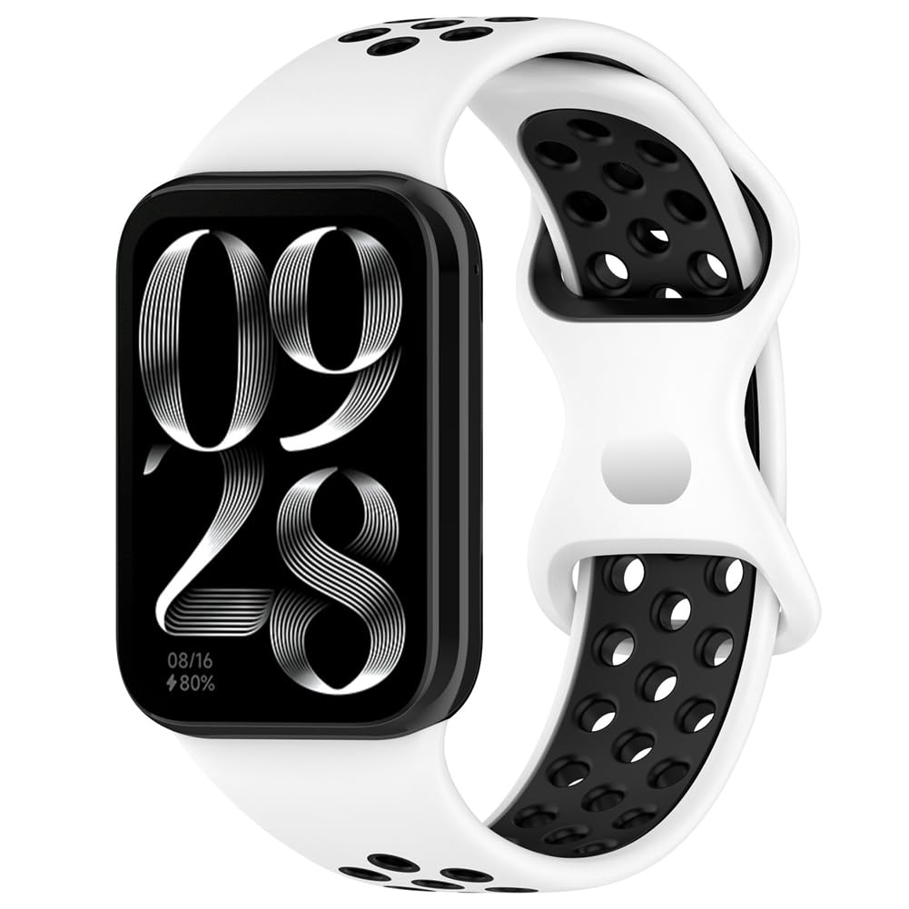 Compatible with Xiaomi Smart Band 9 Pro/8 Pro/Redmi Watch 4 Bands,Replacement Silicone Wrist Watch Band Strap, Soft Breathable Sport Adjustable Replacement Band Women Man Wristband Accessories