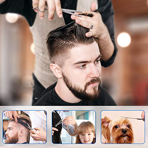 Forbici Parrucchiere Professionali Set Misiki Barbiere Parrucchiere Forbici per capelli Set Capelli Barbiere Kit in Acciaio Inossidabile Forbici per Capelli Barbier per Salone e Uso Domestico