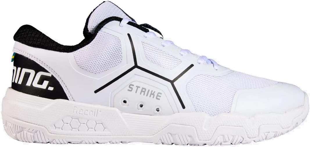 Salming Recoil Strike (White/Black) Men's Squash Shoes (1232071-0701) 10.0