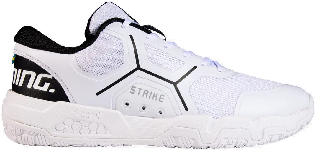 Salming Recoil Strike (White/Black) Men's Squash Shoes (1232071-0701) 10.0