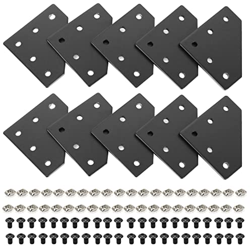 Seekliny SEEKLINY-US-20LPLATE 2020 Aluminum Extrusion Connector Bracket Set Included 8Pcs Joint Plates,1Pcs M3 Wrench,40Pcs M5 T-Slot Nuts And 40Pcs M5X8Mm Screws thumb #5