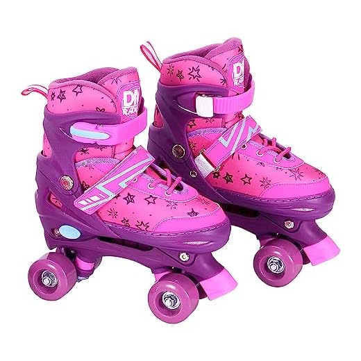 Patins Roller Ajustável Cadarço com Acessórios Rosa 34-37 DM Radical