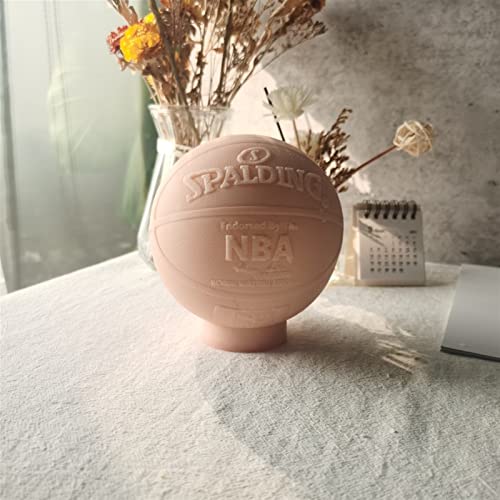 FENGANS Weihnachtsdekorationen Neu DIY. Handgemachte Basketball-Kerzenform-Silikon-Kerzenform (Color : Light Grey) – Bild 3