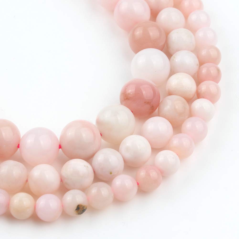 Koraliki miłości naturalny różowy opal kamień koraliki 6 mm okrągły luźny kamień szlachetny