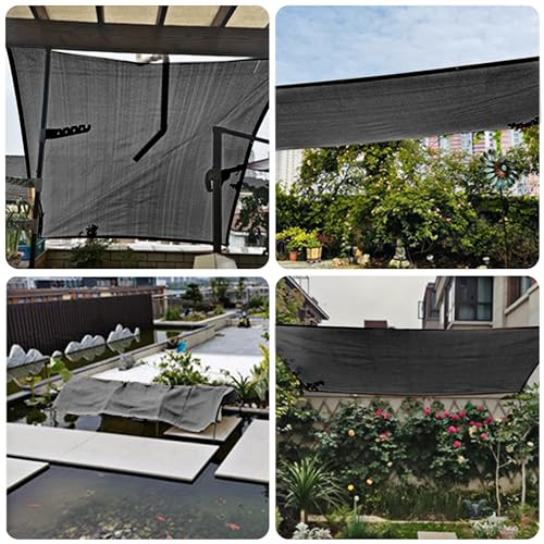 Image of winemana 50% Black Shade Cloth, 6.6 x 6.6 FT Durable Mesh Tarp with Grommets, Garden Sunblock Shade Cloth Shading Antifreezing for Plants Cover, Greenhouse, Barns Kennel, Patio, Tomatoes