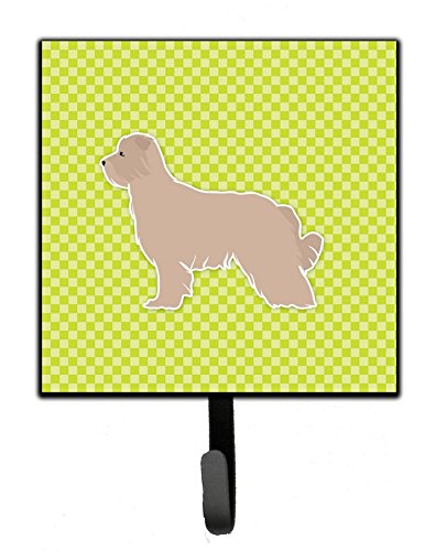 Pyrenean Shepherd Checkerboard Green Leash or Key Holder