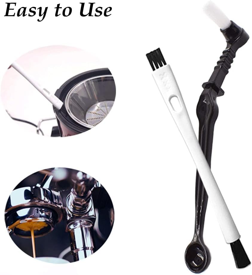 Image of THW Pack of 5 Coffee Brush, Coffee Grinder Cleaning Brush, Espresso Cleaning Brush, Coffee Tool Cleaning Brush, Used for Cleaning Coffee Machines in Kitchens and Cafes