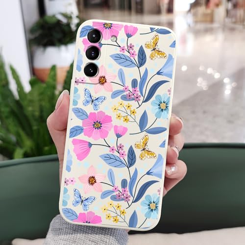 Coque silicone Samsung S21 Plus ultra fine anti-choc fleurs - 3