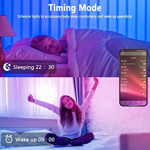 AOGUERBE led Strip Light 20M, Smart Bluetooth Lights Music Sync, RGB with Remote,App Control, 20m for Bedroom Home TV Ceiling Kitchen Cabinet (Energy Class A+) (W-20M)