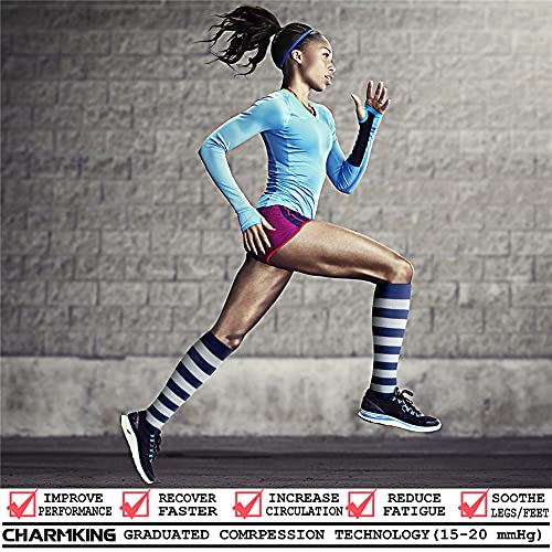 Image of Copper Compression Socks (3 Pairs), 15-20 mmhg is BEST Athletic & Medical for Men & Women, Running, Flight, Travel, Nurses - Boost Performance, Blood Circulation & Recovery