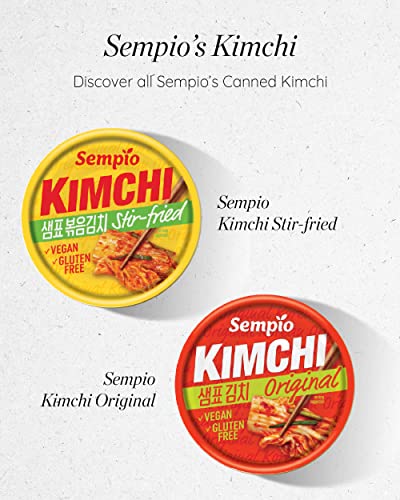 SEMPIO Canned Kimchi Stir-Fried – Ready-to-Eat Traditional Korean Spicy Fermented Napa Cabbage for Rice Bowls, Ramen, Eggs, Bibimbap, Grilled Meats​ (Pack of 1/5.64oz / 160g, Vegan, Gluten-Free) - Thumbnail 7