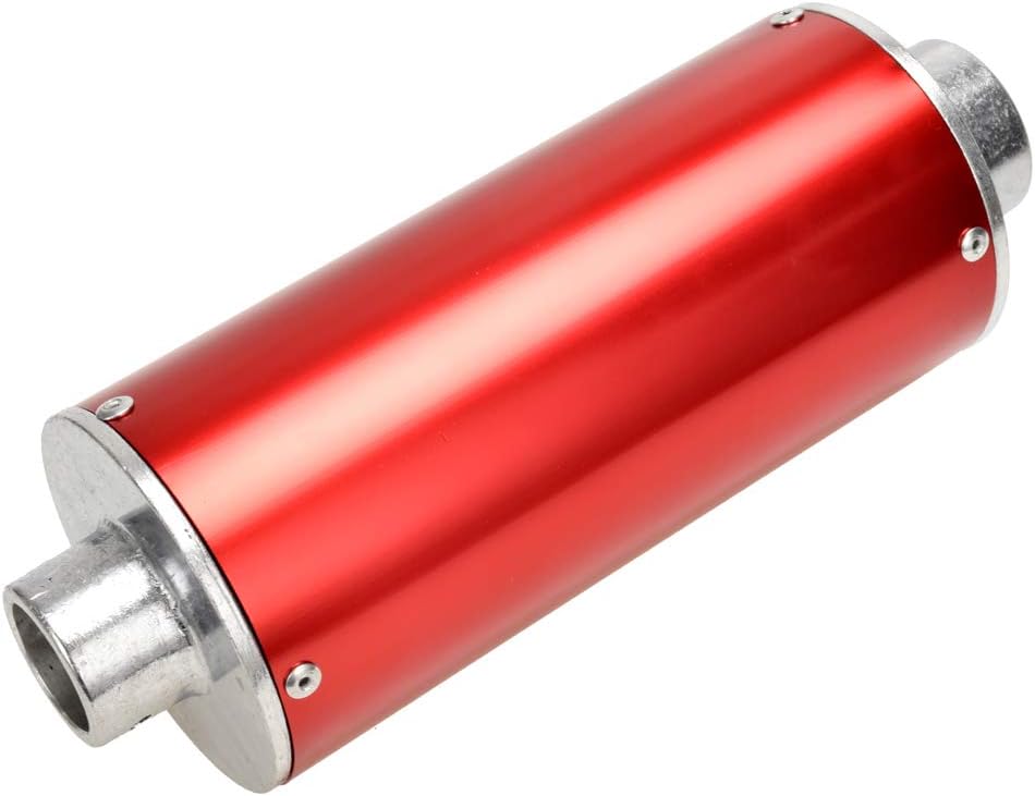 FVRITO Exhaust Pipe Muffler Silencer Kit for 125cc 110cc 70cc Dirt Pit Bike, 28mm Muffler for Chinese XR50 CRF50 Coolster SSR Baja Taotao Atomik Thumpstar Roketa Apollo Motorcycle ATV Parts Red