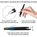 Tweezers Precision for Eyebrows, Terresa 4 Pack Tweezer Set and Pointed Hair Removal Tweezers, Eyebrow Plucker Tweezers for Ingrown Hair, Eyebrows Plucking, Daily Beauty Tool for Women and Men