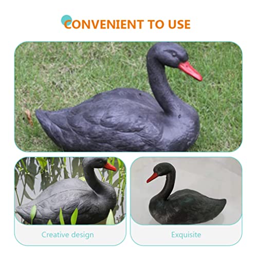 Yardwe Floating Swan Decoys Floating Fake Swans, Plastic Lifelike Decoys To Deter Geese, Swan Statue Decor Pond Bird Ornament Pond Goose Duck Duck Sculpture #TOP5