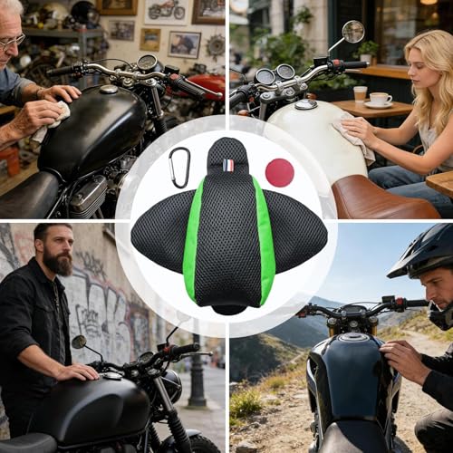 Protector de tanque magnético anticaída almohadilla amortiguadora para viajes en moto 5