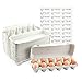 Egg Cartons (18-Pack); Each for One Dozen, Eco-friendly Recycled Material Biodegradable 12-count Egg Cartons w/Labels