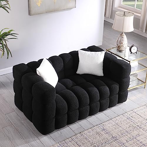 Modern Bubble Sofa Couch, Cloud Couch with 2 Pillows, Bouclé