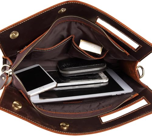 Briefcases for men Vintage Office Briefcases Men Genuine Leather Handbag Real Cowhide Leather Shoulder Bag3