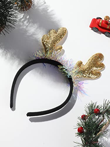 Faixas De Cabeça Para Mulheres Testeira Natal Glitter Galhada & Ouropel Decoração