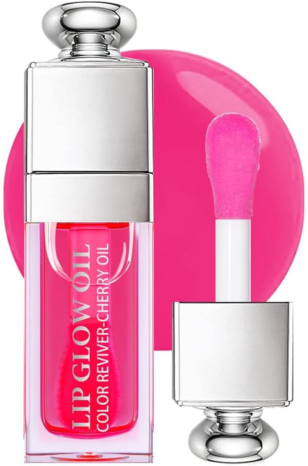Fruit Flavored No-Sticky Lip Gloss Balm for Dry Lips - Hydrating and Nourishing Cherry Lip Oil (0.2 OZ)