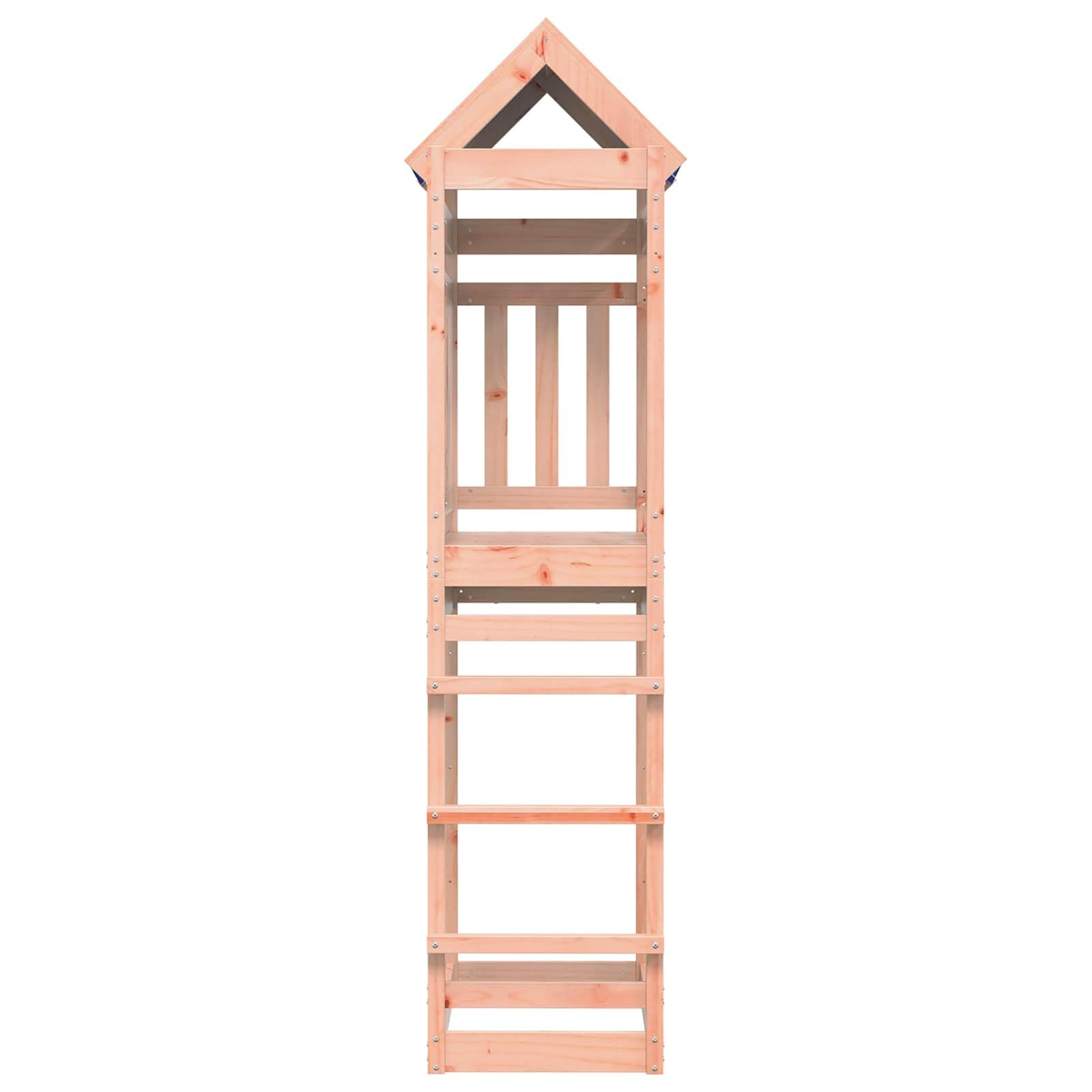 Spielturm für Garten aus massivem Douglasienholz 85 x 52,5 x 239 cm, Kletterturm mit Spielzubehör für Kinder, Outdoor Klettergerüst wetterfest