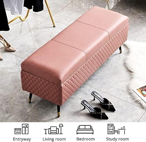 Banc d'entrée en cuir pour ranger vos chaussures et optimiser l'espace - 4