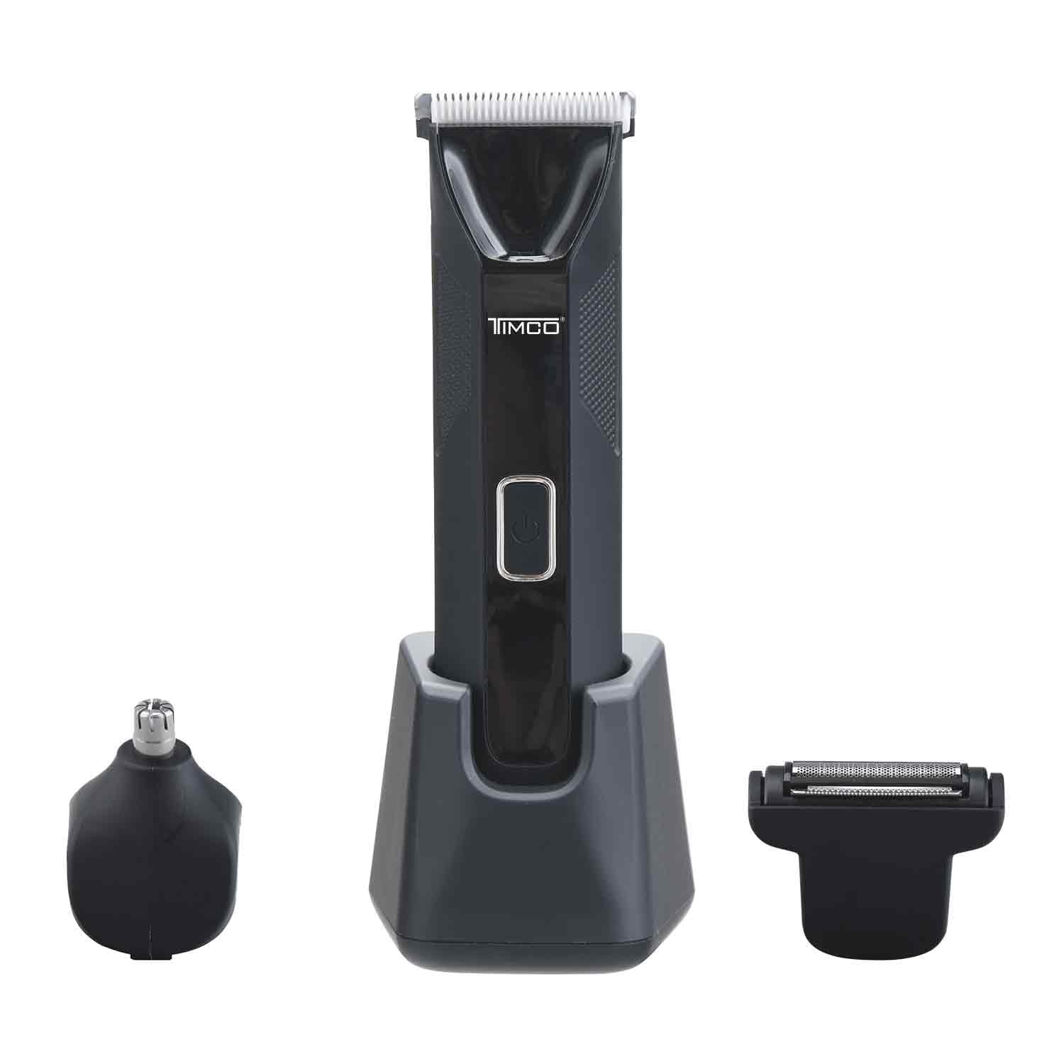 Timco PGE920 body shaver placed in its charging base, ready for charging.