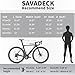 SAVADECK Carbon Fiber Road Bike, Hydraulic Oil Disc Bike with Carbon Fiber Frame and Wheelset, Lightweight Full Carbon Racing Bicycle with Shimano R7120 24S Shift Set for Adults(Black,54cm)