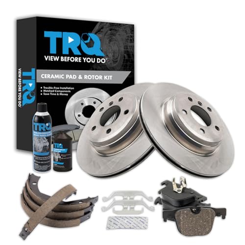 Image of TRQ Rear Brake Pad & Rotor Kit Compatible with 2012-2020 BMW