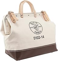 Vista 15 de Klein Tools 5102-12 Bolsa de herramientas resistente de lona natural, bolsa de herramientas portátil, bolsa multiusos con abertura amplia