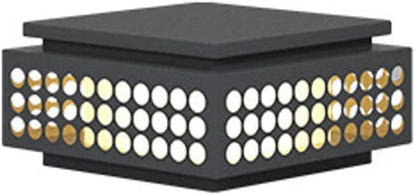 Lampada da cortile Luci da esterno Lampada da esterno a colonna Cubo Impermeabile IP54 Lampada a colonna Lampada da palo a LED in acciaio inossidabile Giardino Villa Corridoio Patio Recinzione Lampada