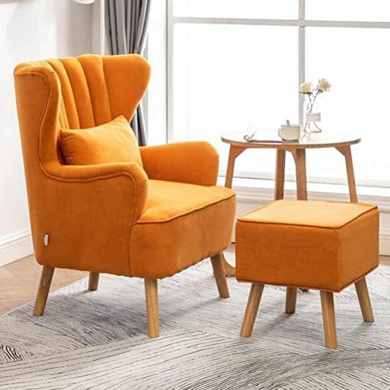 Image of Armchair Single Sofa Chair for Small Apartments, Living Room or Bedroom Chair (Oranges)