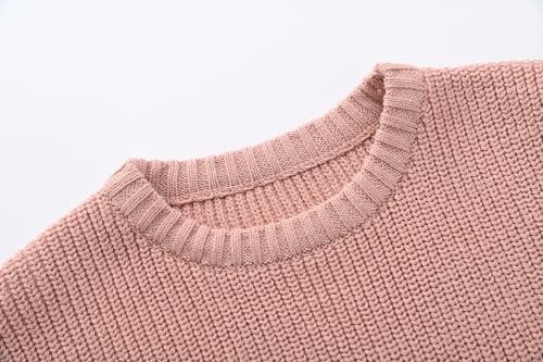 Toddler Baby Boys Girls Cotton Knitted Sweater Warm Soild Pullover Top Autumn Winter Outfits2