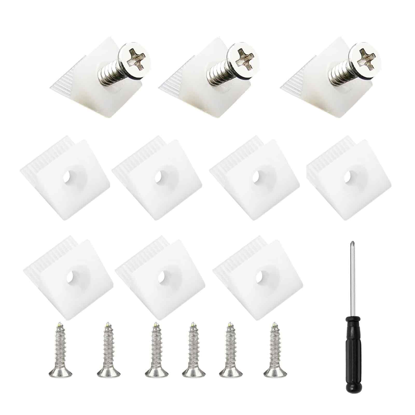 120pcs Drawer Repair Kit, Drawer Supports Drawer Bottom Sagging Repair Fix Mending Wedges, Drawer Repair Kit with Screws, Plastic Corner Brace Angle Code Bracket Fastener with Screws for Furniture