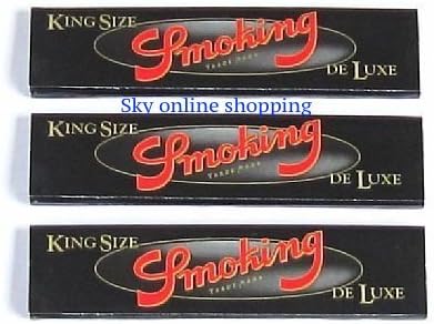 New MR SMOKING Brand King Size Rolling Papers by SOS (5 Booklets, Deluxe)