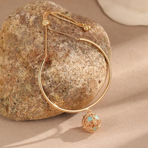 Dainty Adjustable 18K Gold Plated Cuff Bracelet for Women - Stackable Lightweight Bangle, Everyday Jewelry Gift(B001A)4