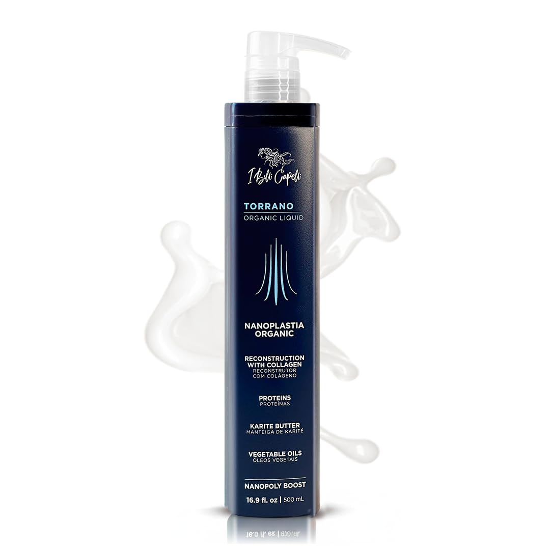 I Belli Capelli Torrano Liquid Nanoplastia Keratin Hair Treatment- Straightening in 1 Step, Formaldehyde Free-Nanoplastia Para Alisar Cabello, Keratina Organica Sin Formol Para Alisar(16.9Fl.oz/500ml)
